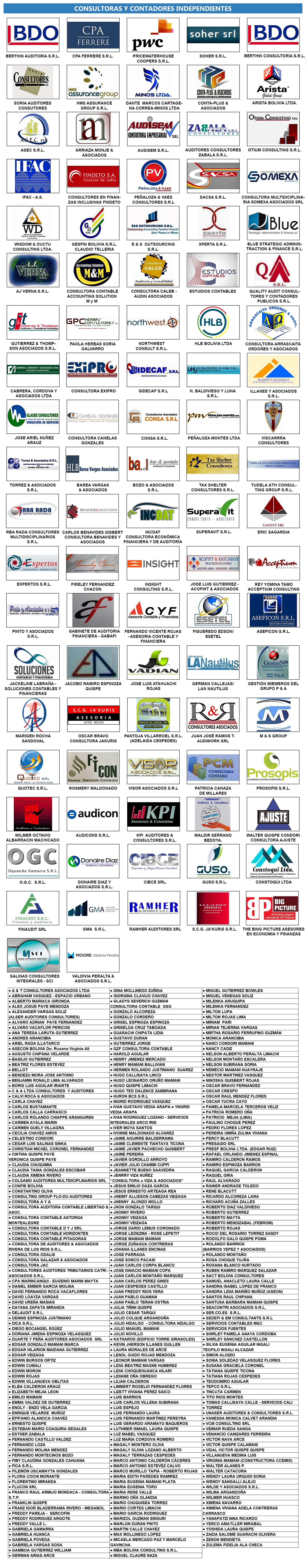 CONSULTORAS CONTADORES INDEPENDIENTES